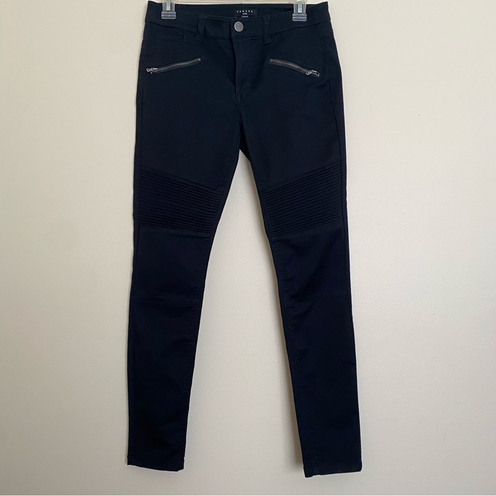 Tinsel Black Jeans with Zipper Details